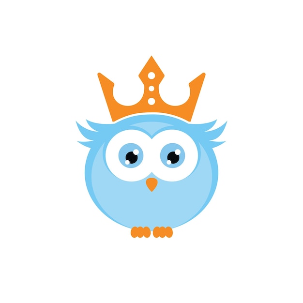 Bird king vector logo design template.