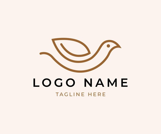 bird leaf logo design