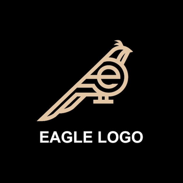 The bird letter logo in the middle has the letter e