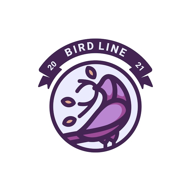 Vector bird line logo