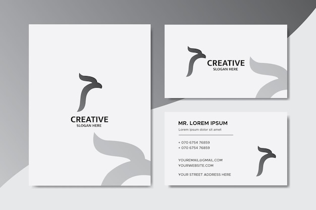 Bird logo card mock up