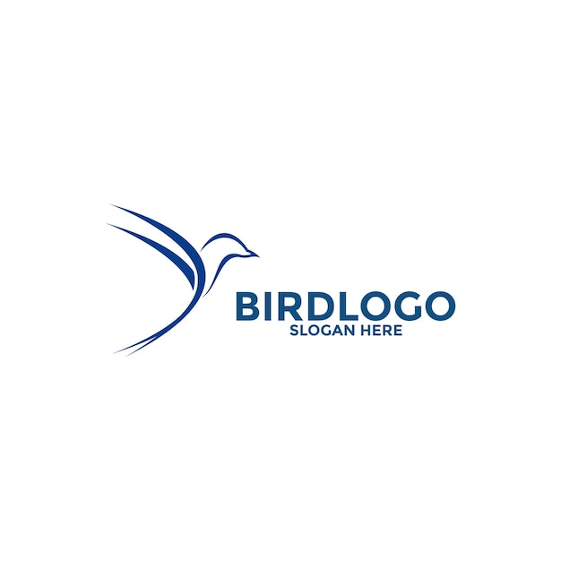 Bird logo design abstract Flying Bird logo vector sjabloon