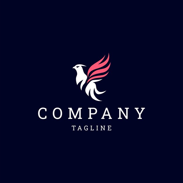 Шаблон значка дизайна логотипа птицы
