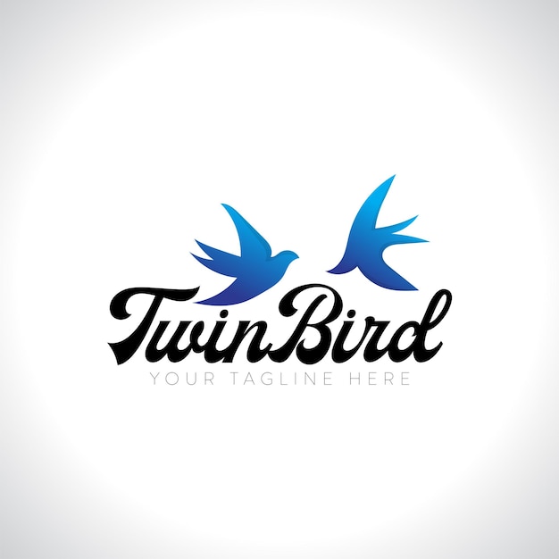 Vettore design del logo dell'uccello