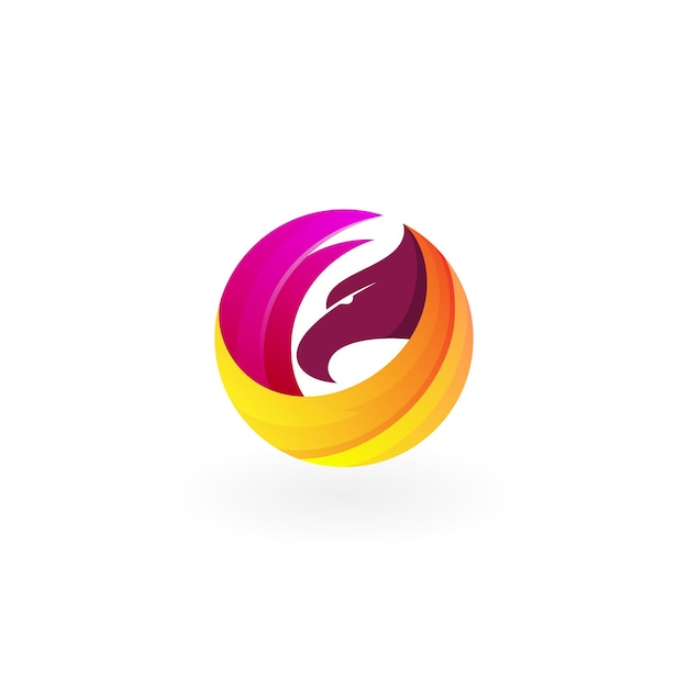 Вектор Логотип птицы логотип орла с шаблоном дизайна круга логотипы животных