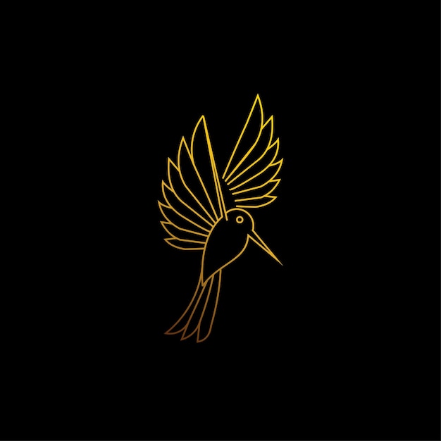Птица логотип градиент дизайн красочный