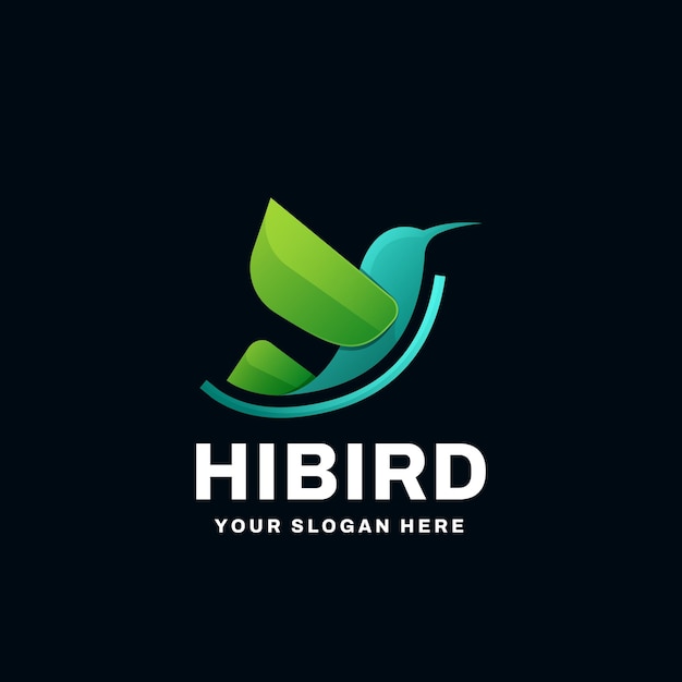 Vector bird logo gradient vector icon illustration