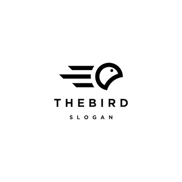 Bird logo icon design template