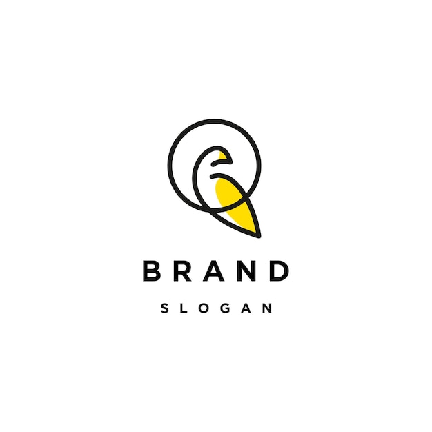 Bird logo icon design template