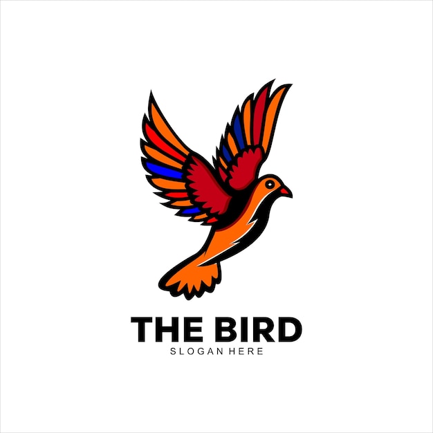 The bird logo mascot ilustration