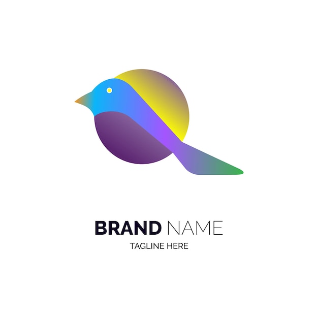 Вектор дизайна шаблона логотипа птицы для бренда или компании и др.