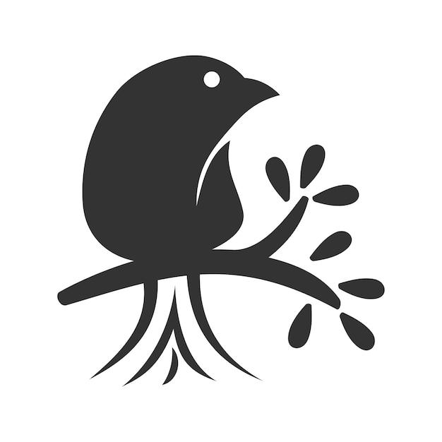 鳥のロゴのテンプレート アイコン イラスト ブランド アイデンティティ 分離とフラットの図 ベクトル グラフィック