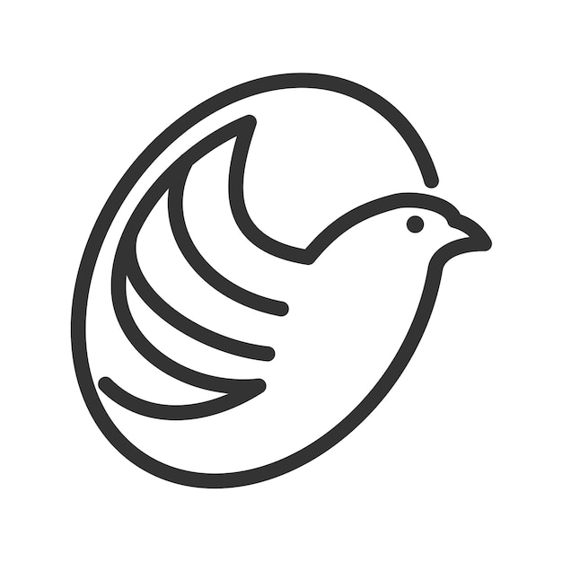 Modello di logo dell'uccello icona illustrazione identità del marchio illustrazione isolata e piatta grafica vettoriale