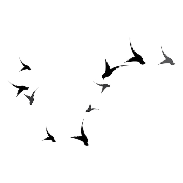 птица логотип шаблон векторной иллюстрации