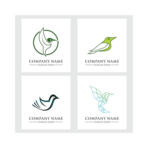 Vector bird logo template