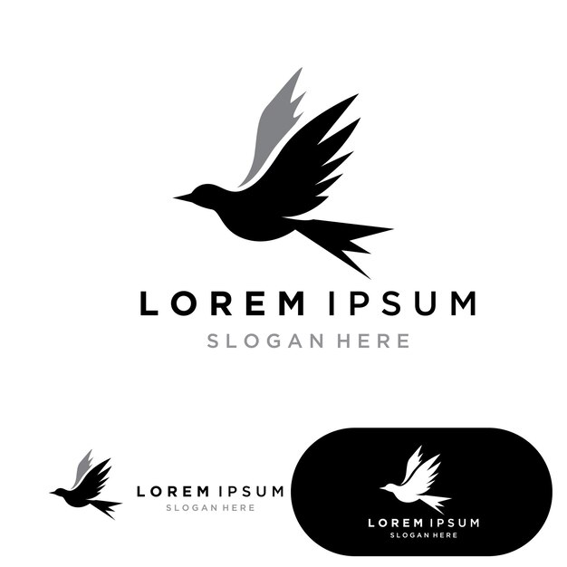 Bird logo vector icon design template