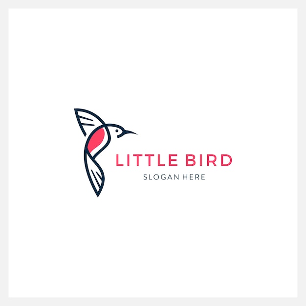 Bird logo vector line art design template luxury modern minimalist and feminine for business