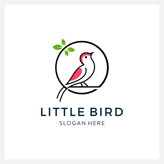 Bird logo vector line art design template luxury modern minimalist and feminine for business