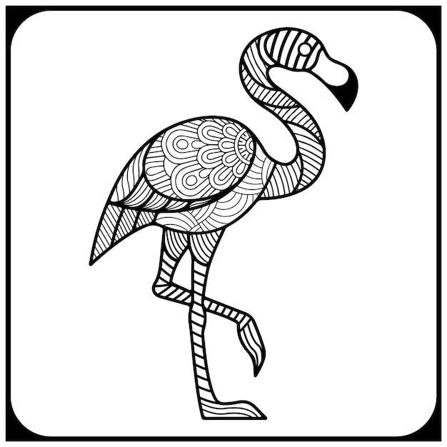 Bird mandala coloring page