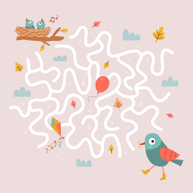 Bird maze game