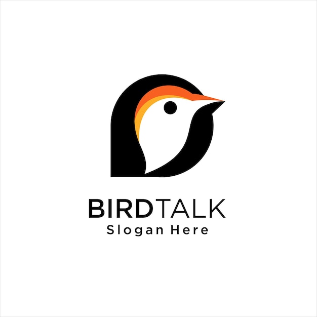 Bird Message Logo Design Vector Bird chat logo ontwerp teken Pigeon talk App Logo Concept