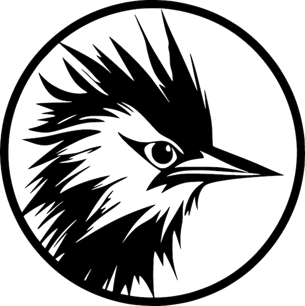 鳥のミニマリストとシンプルなシルエットベクトルイラスト