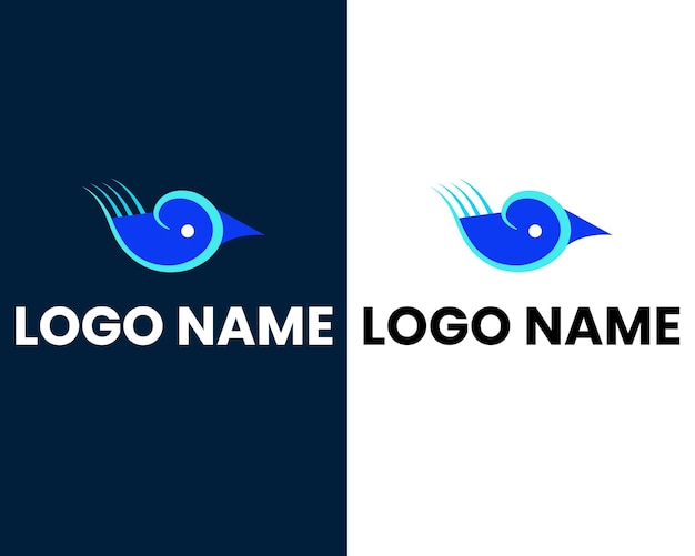 Vector bird modern logo design template