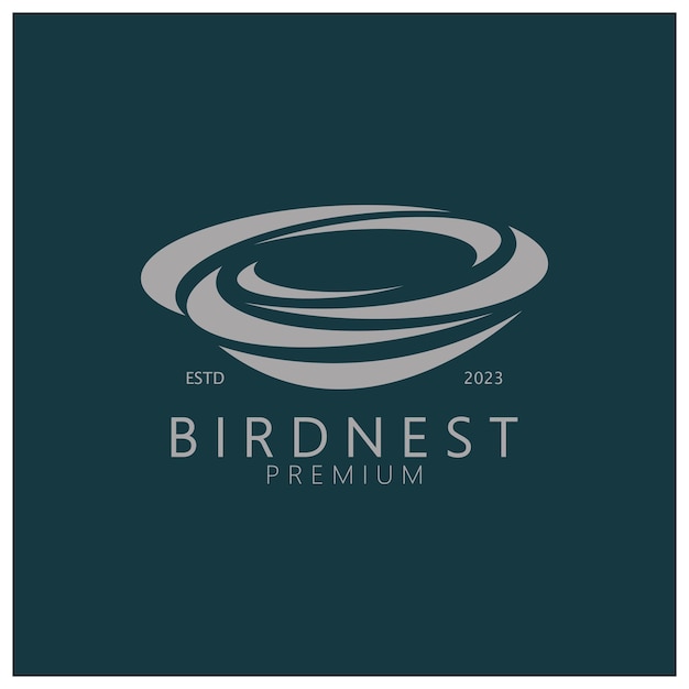 Шаблон логотипа птичьего гнезда для птичьей фермы птичий бизнес птичий домик вектор сохранения птиц
