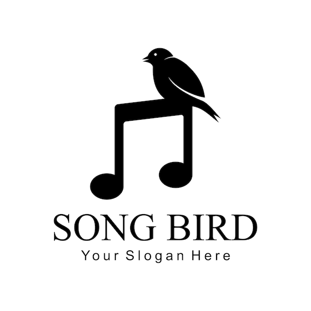 bird note vector logo