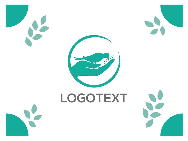 Bird Perched on the Hand logo illustration design vector