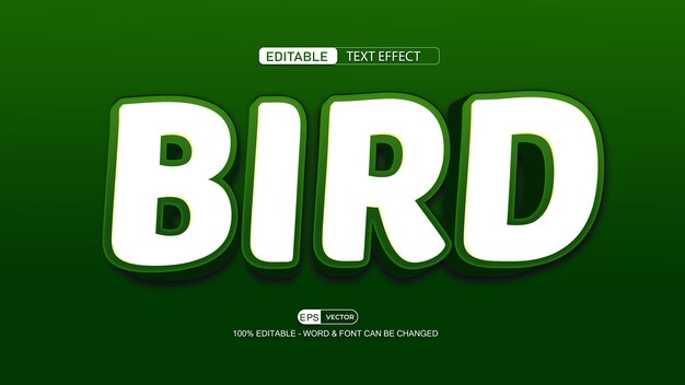 Bird Sauce Editable Text Effect Vector 3d style