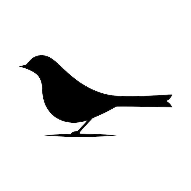 Bird silhouette design on white background Vector