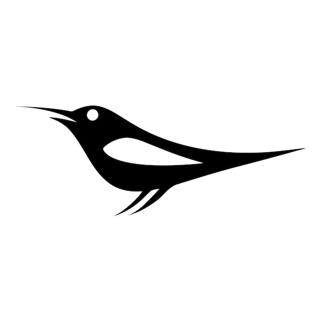 Bird silhouette design on white background Vector