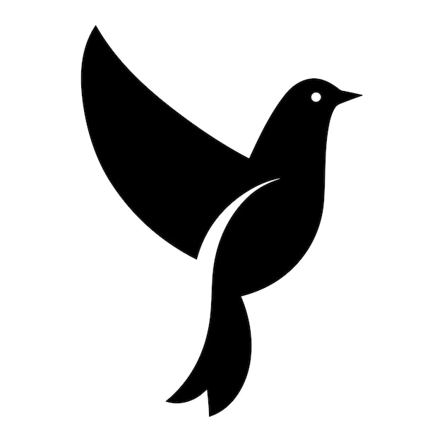 Bird silhouette design on white background Vector