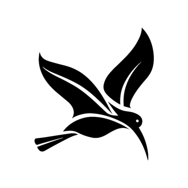 Bird silhouette design on white background Vector