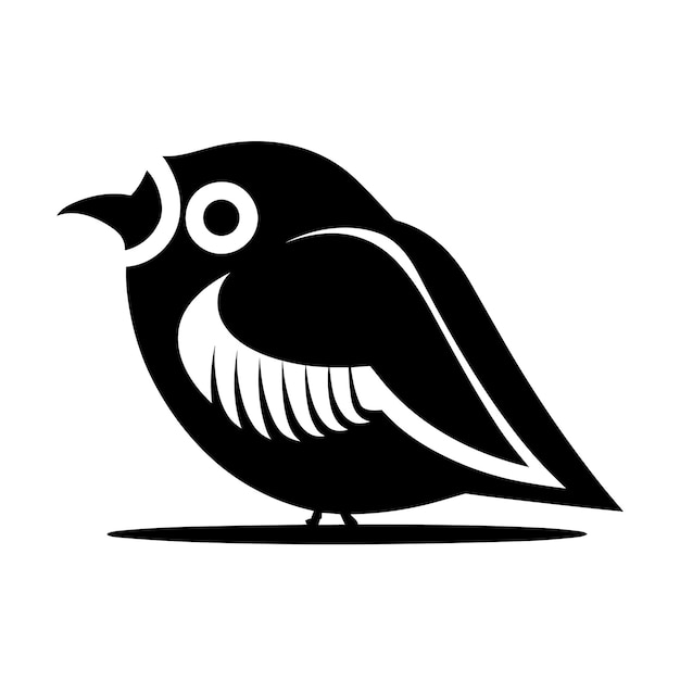 Bird silhouette design on white background Vector