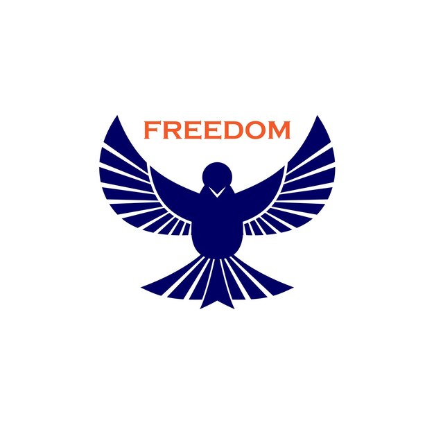 Vector bird silhouette freedom