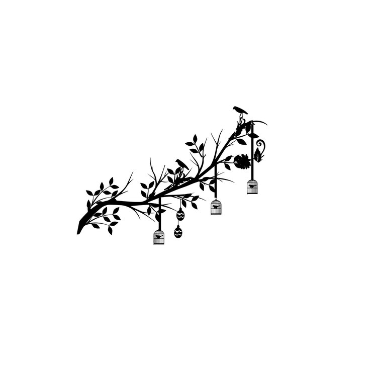 Vector bird silhouette illustration