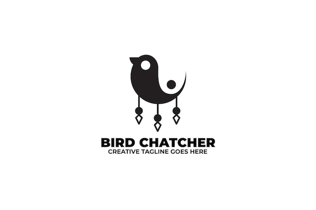 Логотип силуэт птицы