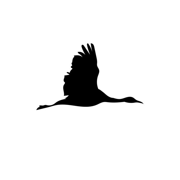 Vettore illustrazione vettoriale della silhouette degli uccelli