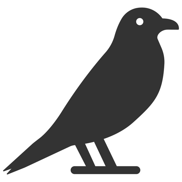 Bird silhouette Vector flat icon