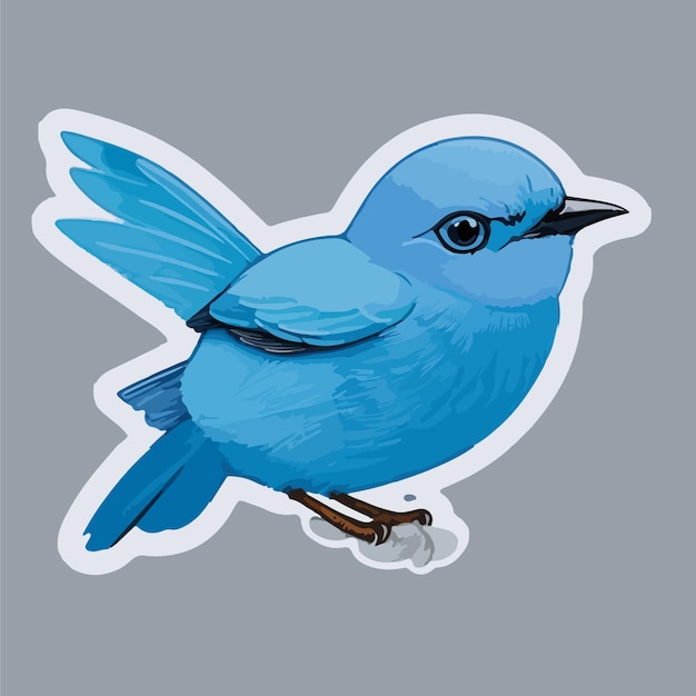 Bird sticker vector design template