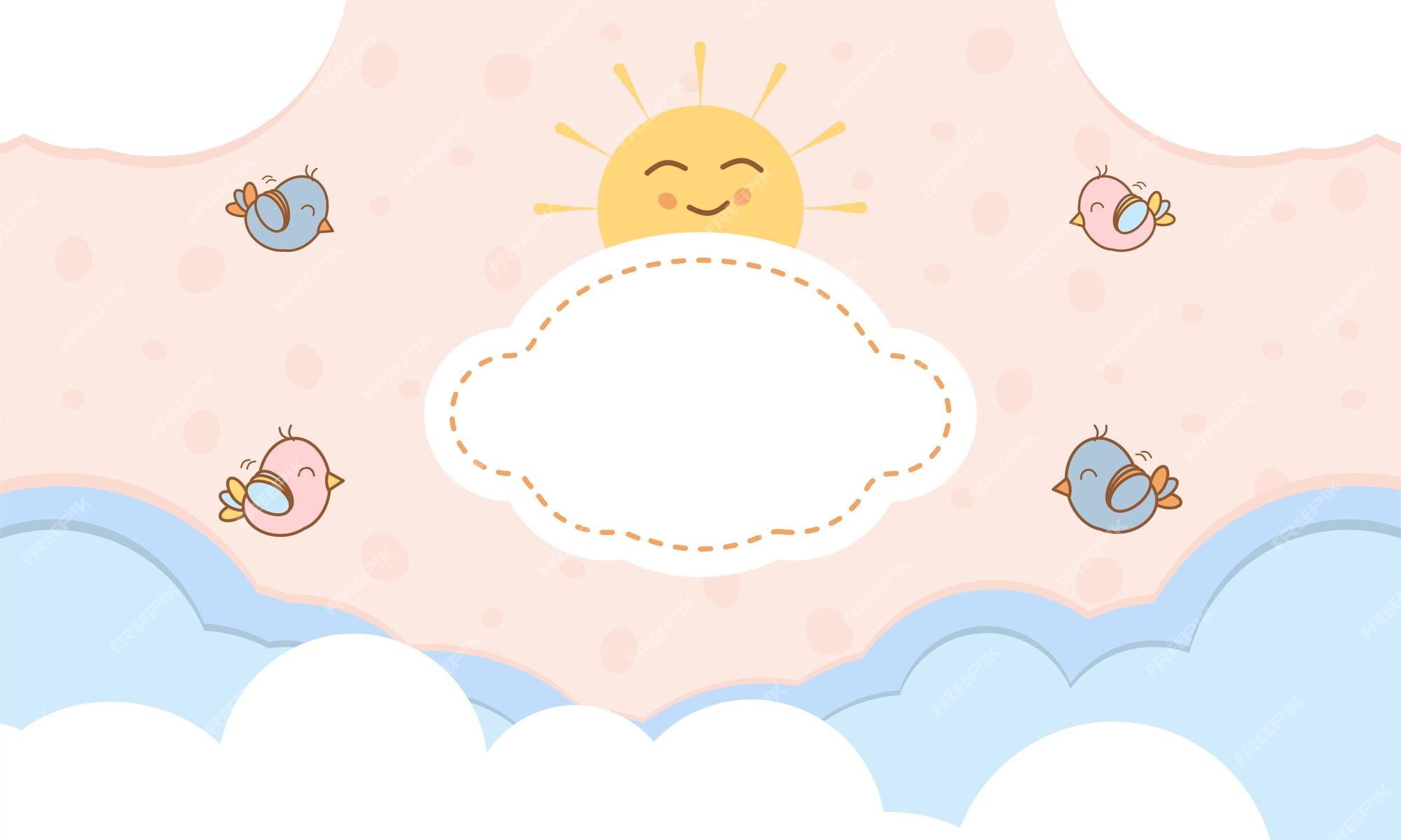 Premium Vector | Bird sunny day cartoon background 013 Premium Vector | Bird sunny day cartoon background 013