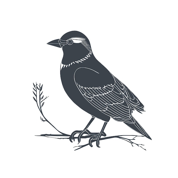 Vector the bird symbolizes art design stock illustration