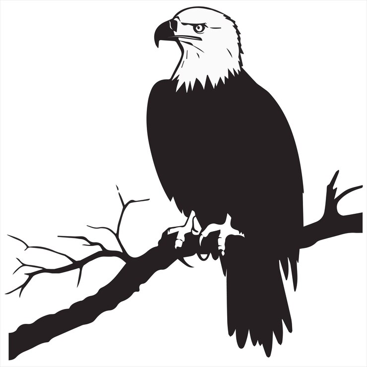 Vector a bird that is on a tree branch