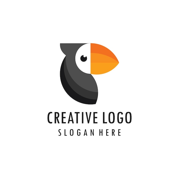 Bird toucan logo design template vector graphics