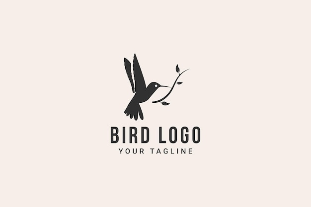 Bird vintage logo vector icon illustration