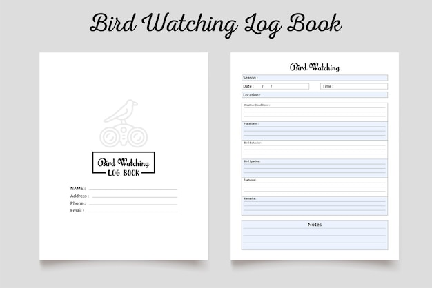 バードウォッチングログブックkdpインテリアテンプレート