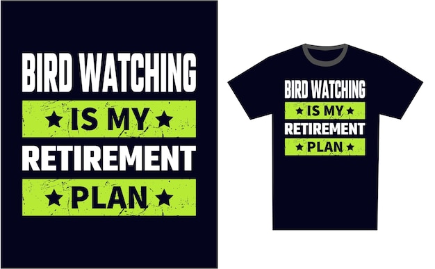 Шаблон дизайна футболки для наблюдения за птицами