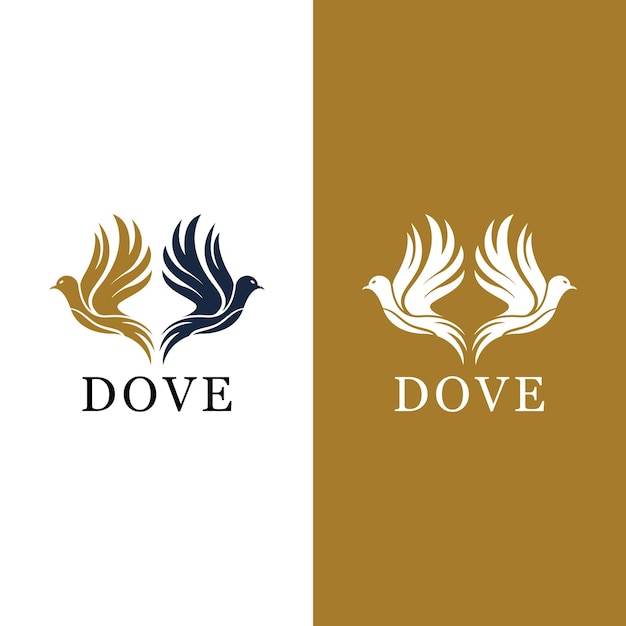 Bird wing dove logo template